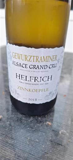 Alsacia Alsacia Gran Cru Grand Cru Helfrich Zinnkoepfle 2018