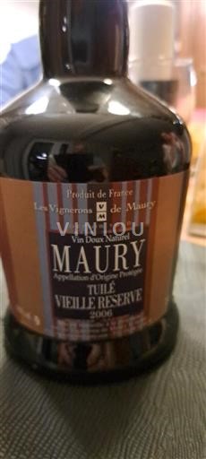 Rosellón Maury Les Vignerons de Maury Tuilé Vieille Réserve 2006