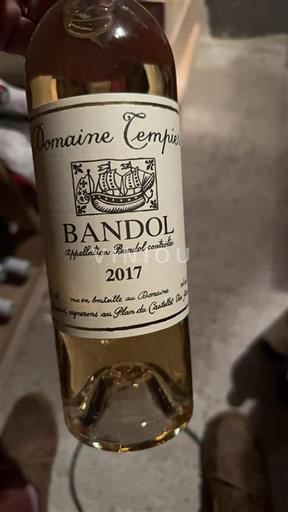 Vin Rosé sec Domaine Tempier 2017 France Provence Bandol