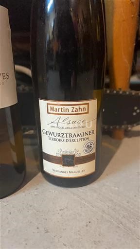 Elzas Gewurztraminer Grand Cru Martin Zahn Terroirs d%27Exception Niet-geïntegreerd