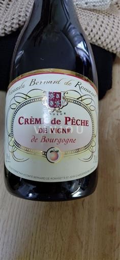 Vin Rouge sec Crème de Pêche de Vigne Vicomte Bernard de Romanet Non millésimé France Bourgogne
