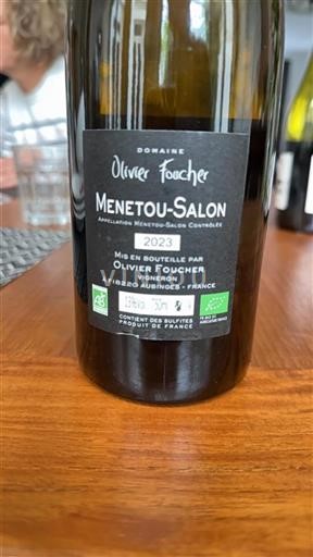 Vallée de la Loire Menetou-salon Domaine Olivier Foucher 2023