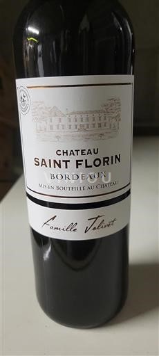 Vin Rouge sec Château Saint Florin Non millésimé France Bordeaux AOC