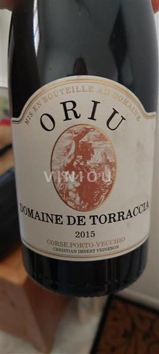 Corsica Porto-Vecchio Domaine Torraccia ORIU 2015