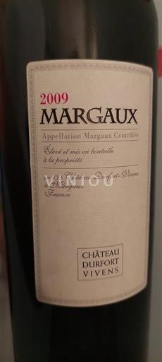 Bordeaux Margaux Grand Cru Château Durfort-Vivens 2009