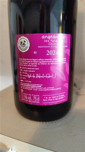 Loiretal Chinon Domaine Angelliaume Les Falaises 2024