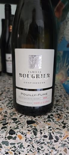 Vallée de la Loire Pouilly-fumé Famille Bougrier Confidences 2023