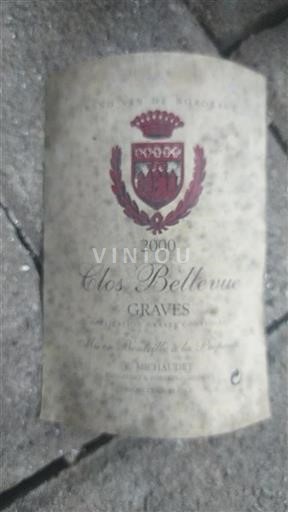 Bordeaux Graves Clos Bellevue 2000