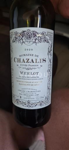 Alps and Rhodanian Region Coteaux de l'Ardèche Domaine Chazalis Passion 2020