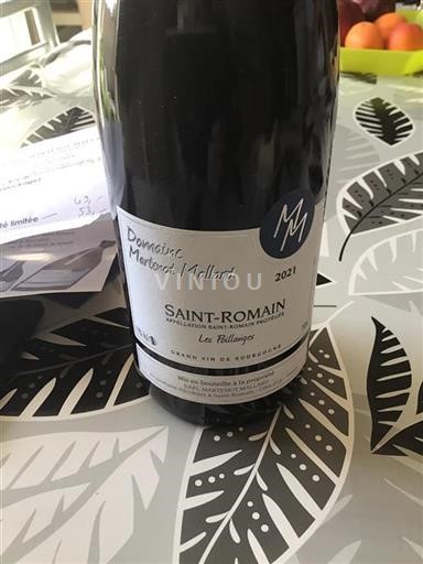 Burgundy Saint-Romain Domaine Martenot Mallard Les Poillanges 2021