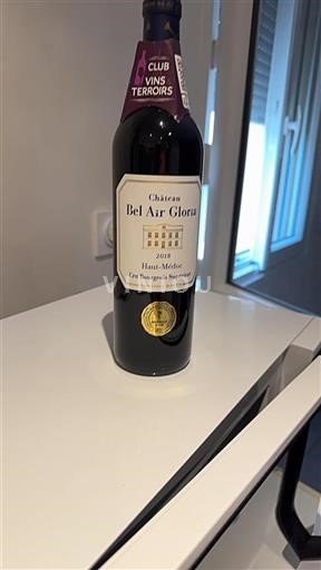 Bordeaux Haut-Médoc Cru Bourgeois Supérieur Château Bel Air Gloria 2018