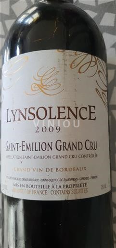 Bordeaux Saint-Émilion Grand Cru Grand Cru Lynsolence 2009