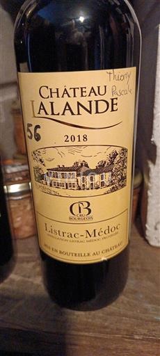 Bordeaux Listrac-Médoc Cru Bourgeois Château Lalande 2018