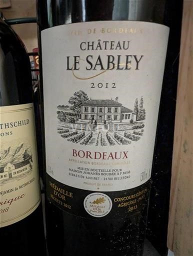 Bordeaux Château Le Sabley 2012