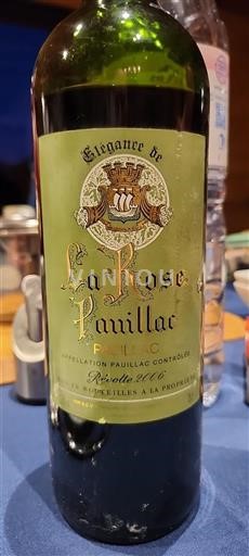 Bordeaux Pauillac La Rose Pauillac Élégance de La Rose Pauillac 2006