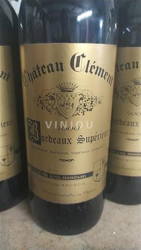 Bordeaux Bordeaux Supérieur Château Clément 2000