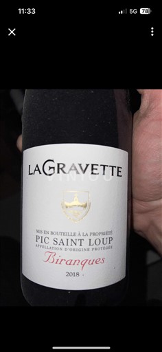 Languedoc Pic-saint-loup La Gravette Biranques 2018