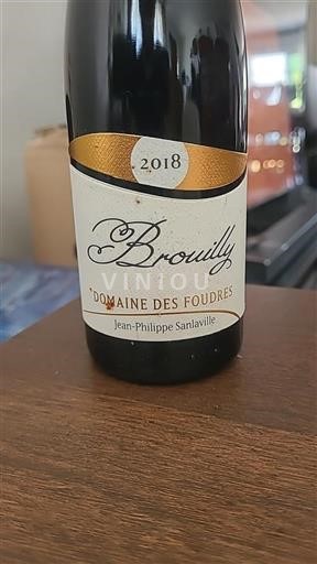 Beaujolais Brouilly Domaine Des Foudres 2018