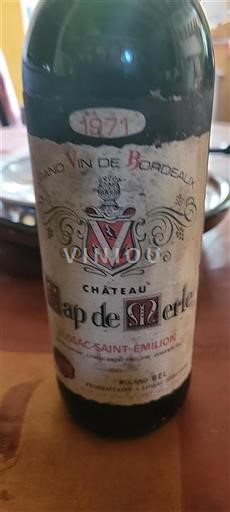 Bordeaux Lussac-saint-émilion Château Cap de Merle 1971