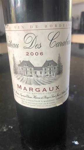 Bordeaux Margaux Château Des Carabin 2006