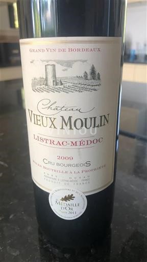 Bordeaux Listrac-Médoc Cru Bourgeois Vieux Moulin 2009