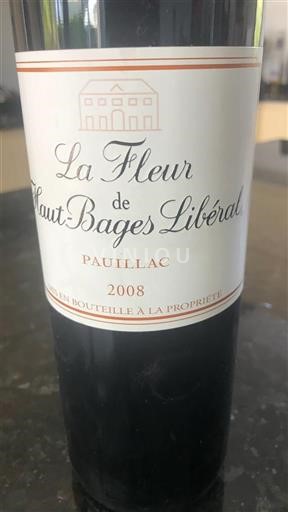 Bordeaux Pauillac Haut-Bages Libéral La Fleur de Haut-Bages Libéral 2008