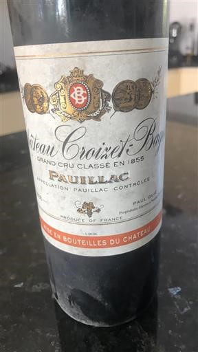 Burdeos Pauillac Grand Cru Croizet-Bages Sin añada