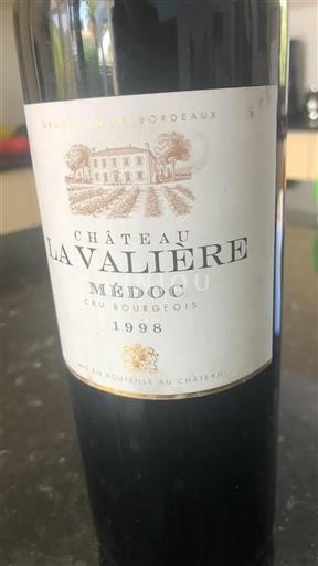 Bordeaux Médoc Cru Bourgeois Lavalière 1998