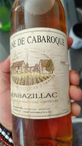 Sud-Ovest Monbazillac Domaine Cabaroque 1989