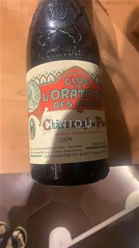 Rhône Valley Châteauneuf-du-Pape Clos de l'Oratoire des Papes 2009