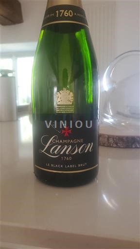 Vin Effervescent Rouge brut Le Black Label Lanson 2019 France Champagne