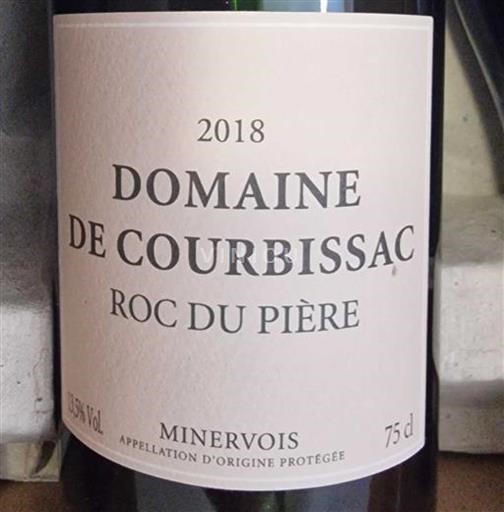 Languedoc Minervois Domaine Courbissac Roc du Pièrre 2018