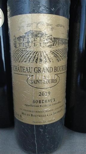 Bordeaux Château Grand Bourdieu de Saint-Loubès 2019