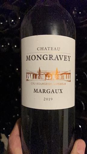 Bordeaux Margaux Cru Bourgeois Supérieur Mongravey 2019
