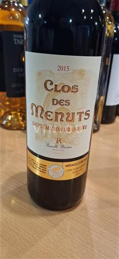 Bordeaux Saint-Émilion Grand Cru Grand Cru Clos des Menuts 2015