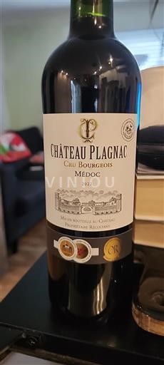 Bordeaux Médoc Cru Bourgeois Château Plagnac 2022