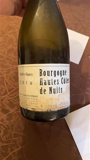 Borgogna Hautes Côtes de Nuits Domaine Cruchandeau Vieilles Vignes 2018