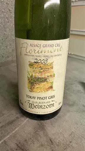 Elzas Alsace Grand Cru Grand Cru Jean-Bernard Weinzorn Florimont 2003
