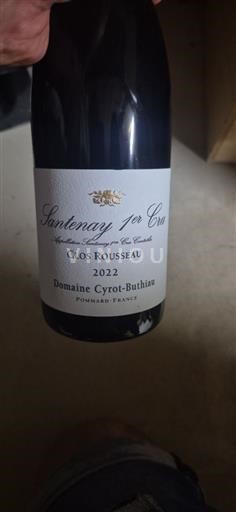 Borgoña No especificado Premier Cru Domaine Cyrot-Buthiau Clos Rousseau 2022