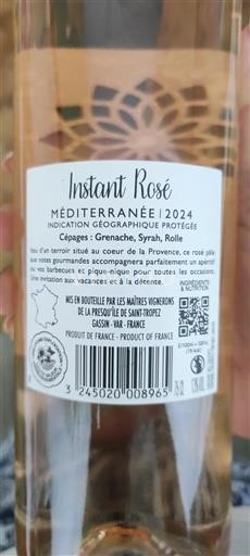 Provence, dolina spodnjega Rôna, Korzika Mediteran Les Maîtres Vignerons de la Presqu'île de Saint-Tropez Instant Rosé 2024