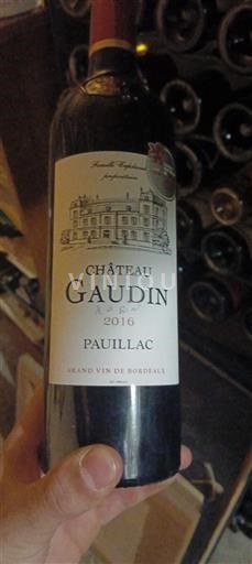 Bordeaux Pauillac Château Gaudin Robin 2016