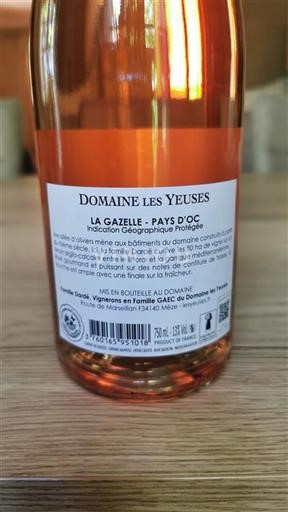 Languedoc och Roussillon Pays d'Oc Domaine Les Yeuses La Gazelle Icke årgångsbetecknad