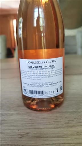 Languedoc och Roussillon Pays d'Oc Domaine Les Yeuses Rosé Muscaté Icke årgångsbetecknad