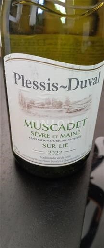Vallée de la Loire Muscadet-sèvre-et-maine Plessis-Duval Sur Lie 2022