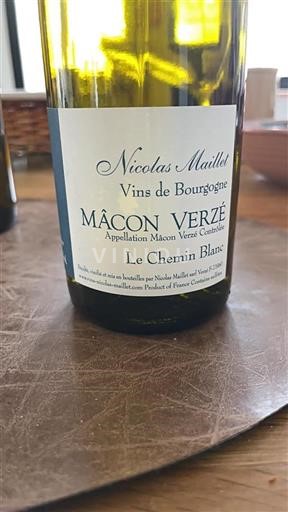 Bourgogne Mâcon et mâcon-villages Nicolas Maillet Le Chemin Blanc 2023
