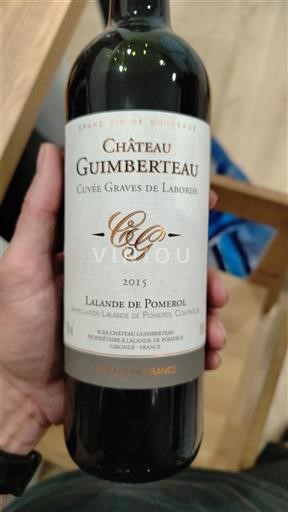 Burdeos Lalande-de-Pomerol Château Guimberteau Graves de Laborde 2015