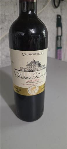 Bordéus Haut-Médoc Cru Bourgeois Château Barreyre 2017