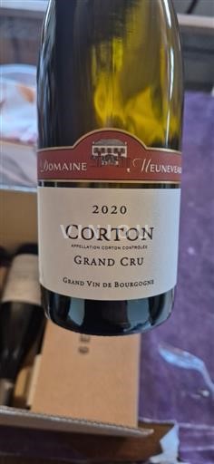 Vin Blanc demi-sec Domaine Meuneveaux 2020 France Bourgogne Corton AOC Grand Cru