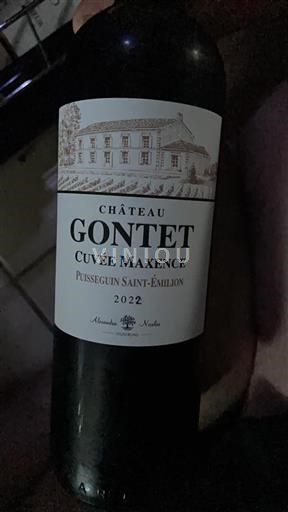 Bordeaux Puisseguin-saint-émilion Château Gontet Maxence 2022