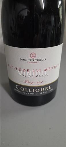 Roussillon Collioure Jonquères Oriola Altitude 231 Mètres 2022